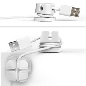 Quirky Cordlets adhesive cord anchors/wraps 2 packs of 4